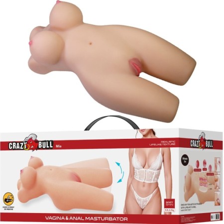CRAZY BULL - MIA TORSO FEMENINO REALISTA VAGINA Y ANAL 8.5 KG