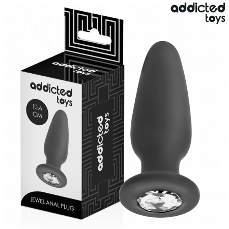 ADDICTED TOYS - PLUG ANAL CON JOYA SILICONA TALLA M 10