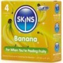 SKINS - PRESERVATIVOS PREMIUM SABOR PLÁTANO PACK 4