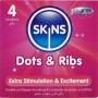 SKINS - DOTS & RIBS PRESERVATIVOS PREMIUM PACK 4