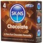 SKINS - PRESERVATIVOS PREMIUM SABOR CHOCOLATE PACK 4