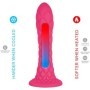 SILEXD - DREAMY DILDO FANTASY SILICONA LIQUIDA TERMOREACTIVO FUCSIA 18.5 CM