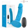 INTENSE - PHOEBE VIBRADOR REALÍSTICO 10 VIBRACIONES AZUL CONTROL REMOTO