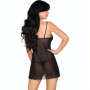 LIVCO CORSETTI FASHION - LUISE 1710 BABYDOLL + TANGA NEGRO XL