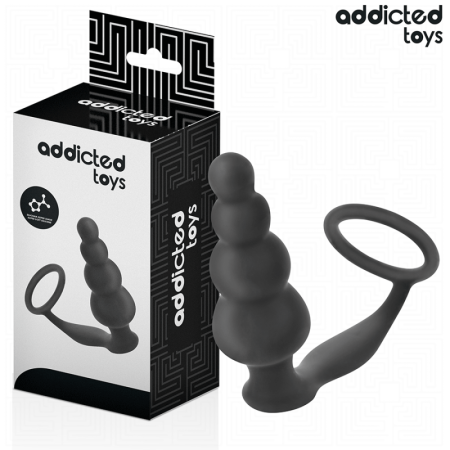 ADDICTED TOYS - PLUG ANAL CON ANILLO SILICONA MODELO 5