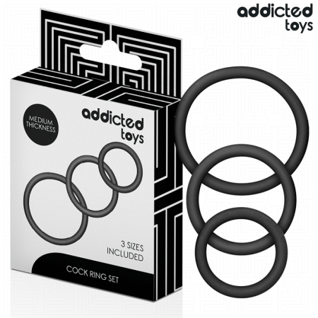 ADDICTED TOYS - SET DE ANILLOS SILICONA MODELO 2