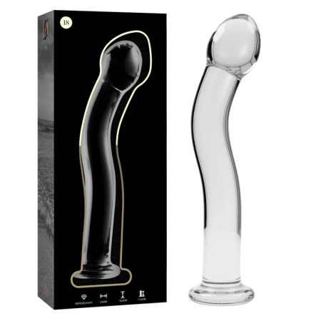 NEBULA SERIES BY IBIZA - MODELO 18 DILDO CRISTAL TRANSPARENTE 18.5 CM -O- 3.5 CM