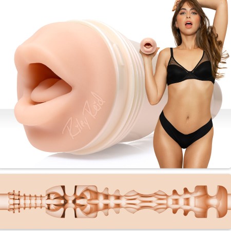 Fleshlight Riley Reid Insomnia | Masturbador de Boca Realista con Textura Ultra-Intensa