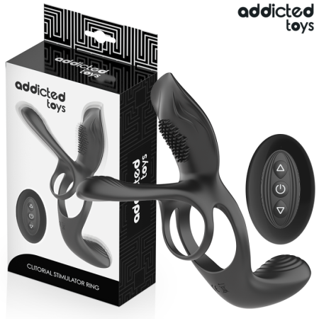 ADDICTED TOYS - DOUBLE PENIS RING WITH CLITORAL STIMULATOR |