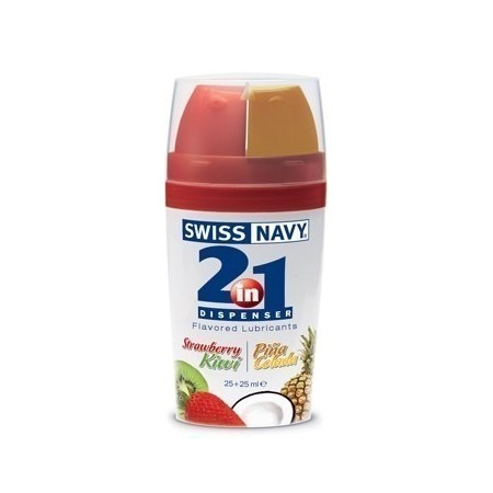 Swiss Navy Lubricante 2 en 1 Fresa Kiwi y Piña Colada