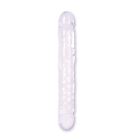 Consolador Doble Gelatinoso 30 cm  Transparente