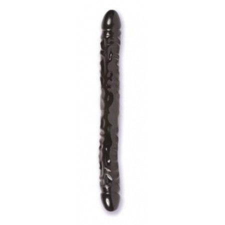 Consolador Doble Gelatinoso 45 cm  Negro