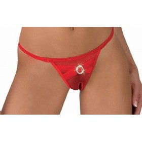 Tanga abierto con broche en rojo por sólo 10,36 €