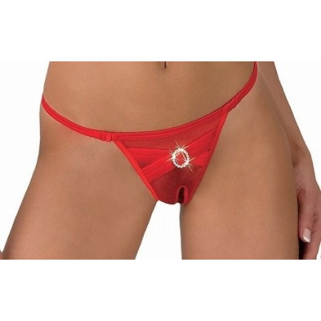 Tanga abierto con broche en rojo por sólo 10,36 €
